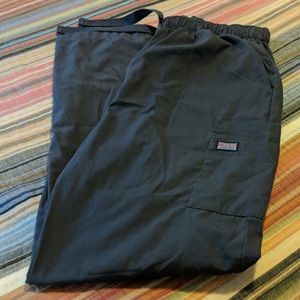 Cherokee scrub pants. Bought here: too big.